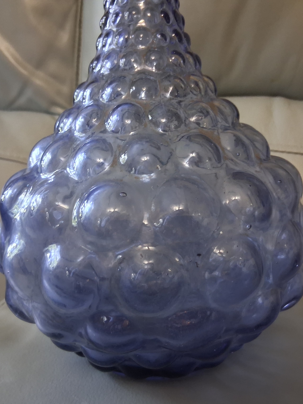 Vintage Empoli Italian "Genie Bottle" Hobnail Vase - Picture 9 of 11